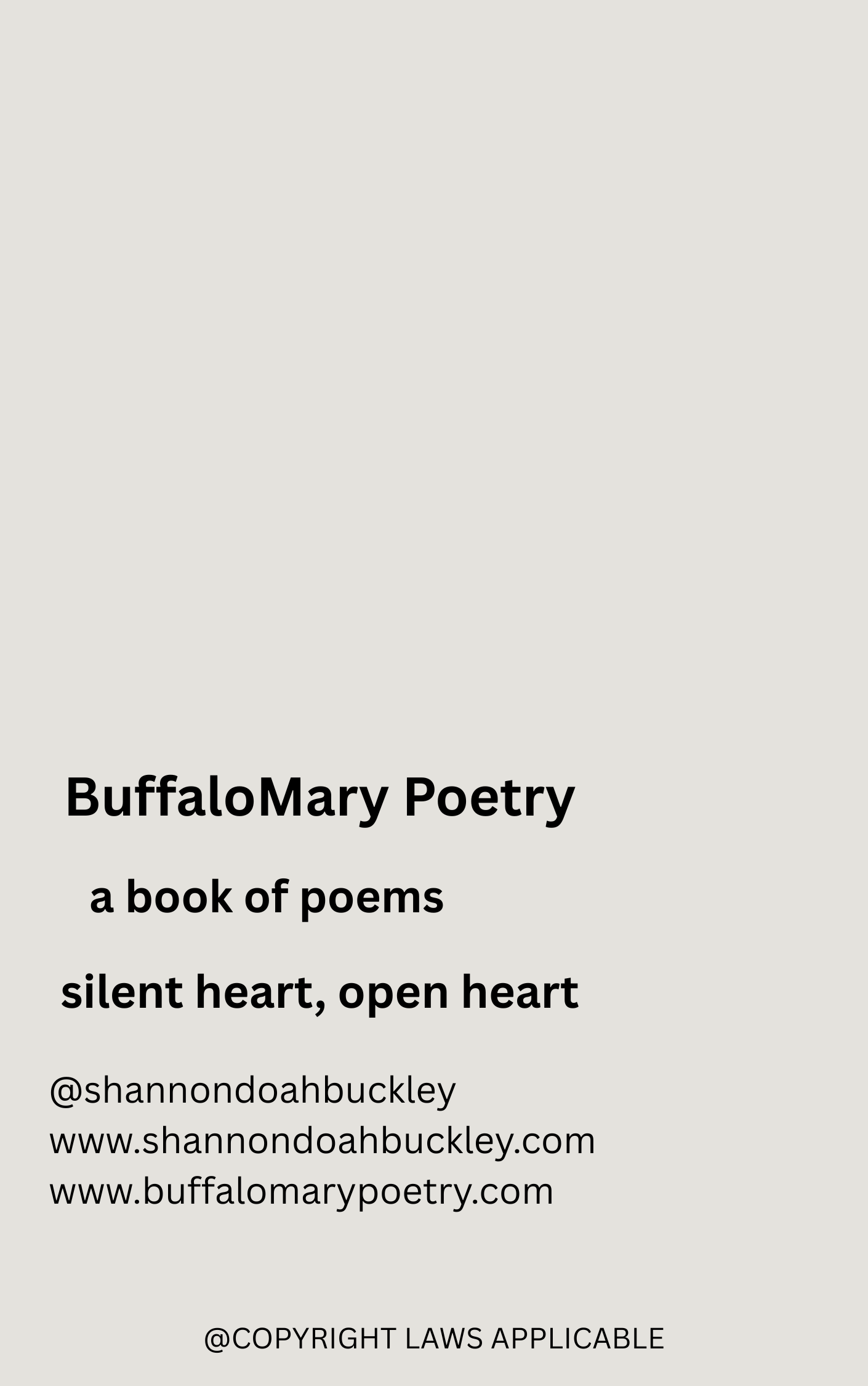 Buffalo Mary Poetry